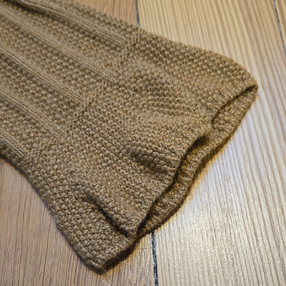 Ottod'Ame Camel Wool Cashmere Blend Ruffle Detail Bohemian Knit Sweater Size 6 - Picture 10 of 13